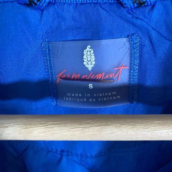 NWOT Free People FP Movement Off the Bleachers Coaches Jacket Women's Small Blue - Picture 10 of 16